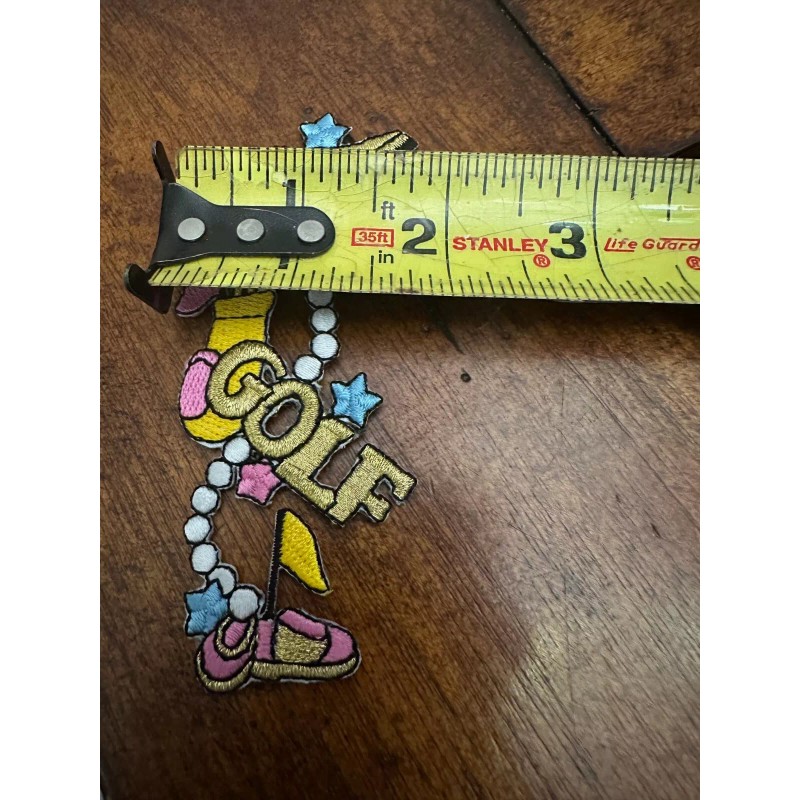 Unbranded Medium LADIES WOMAN GOLF THEMED Iron On Patch Applique