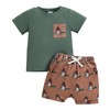 TUSFTAY Baby Boy Summer Outfit 2PCS Cartoon Tee Tops and