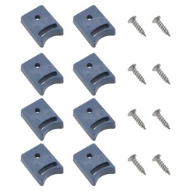 SG Store 8-Piece Boundary Block for Shower Door Pulley Sliding Door Stopper with Screw Anti-Collision Protection Block Suitable for Buffer Accessories for Shower Door Pulleys 25 x 18 x 7 mm