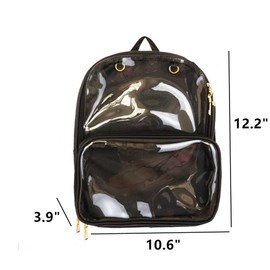 Patty Both Clear Backpack Transparent Ita Bag for Anime Lolita Bag DIY Cosplay (Ita Bag, Blue)