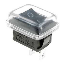 On/Off Rectangle Rocker Switch Including Waterproof Cover SPST
