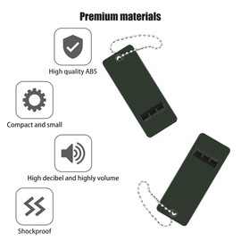Multi Audio Emergency Whistle,Outdoor Survival Tool,Flat Triple Holes Design,Multipurpose Gadget for Teacher,Self Defense,Rescue Signal,Exploration,Hiking,Camping,Boating,Hunting,Fishing,Kayak(2pcs)