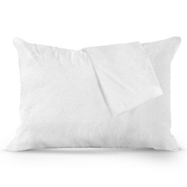 Continental Bedding Feather Proof, Waterproof and Down Proof Luxury Zippered Viscose Derived from Bamboo Pillow Protectors: Silky Smooth Comfort for Enhanced Sleep Standard Size 20" x 26" Pack of 1