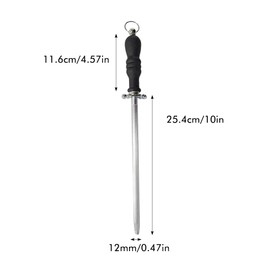 Honing Steel, 26CM Professional Sharpening Steel, Carbon Steel Knifes Steel, Knifes Sharpener Honing Rod for Master -Chef Kitchen Repair Knifes Gourmet Butcher