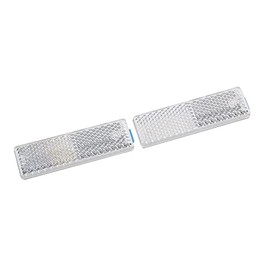 MFC PRO Rectangular Safety Stick-on Reflector Truck Trailer Warning Reflective Plate for Car Caravan Lorry Bus(White, 2.99 x 0.87 in)