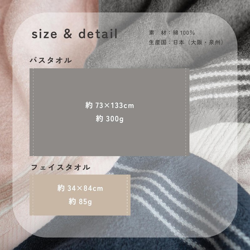 OruTa (オルタ) Senshu Towel Face Towels, Set of 4, Skin-friendly,