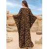 Yanziliu Women Kaftan Dresses Plus Size V-Neck Batwing Sleeves Beach