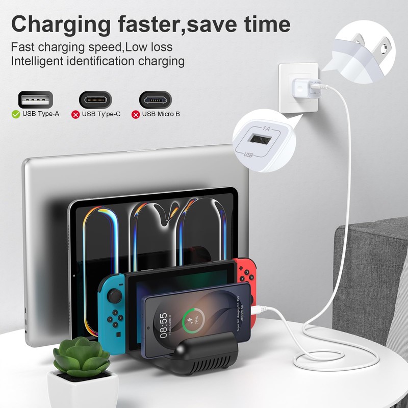 USB Power Adapter 5V/1A USB Charging Block 2Pack Single Port