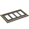 Pearled Frame Decorative Wall Plate Switch Plate Outlet Cover (Quad