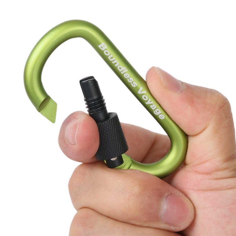 Boundless Voyage 8pcs Outdoor Aluminum D Ring Keychain Camping Carabiners