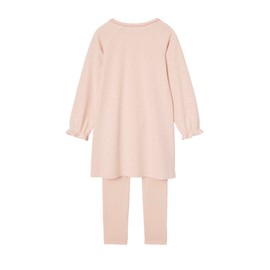 Vertbaudet Pack of 2 Girls Floral Nightgowns with Leggings, rose