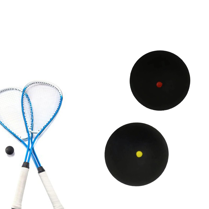 Priaora 2pcs Mixed Pack Squash Balls, High Bounce Light Training