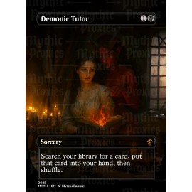 Demonic Tutor Borderless High Quality Altered Art Custom Card