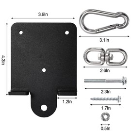 WUWEOT Heavy Bag Hanger, Sturdy Punching Boxing Bag Holder, 360° Rotation Wood Beam Hook Bracket Ceiling Mount for Boxing Muay Thai Training,Aerial Yoga Swing & Hammock