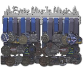 Allied Medal Hangers - Every Mile is Magic (18" Wide with 3 Hang Bars) - Medal Hanger Holder Display Rack - Multiple