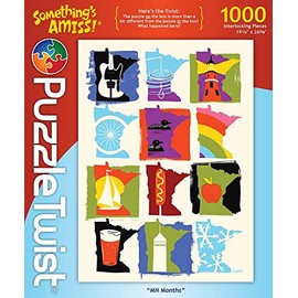 PuzzleTwist Jigsaw Puzzle | MN Months | Something's Amiss! Series | 1000 Pieces | State Seasons Family Pastime