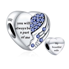 YUMINN My Beautiful Wife Charms 925 Sterling Silver for Bracelets and Necklaces Pendant Beads Jewelry Gifts for Women