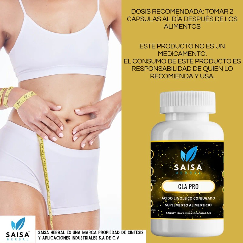 CLA Puro 1000mg SAISA HERBAL cido Linoleico Conjugado 120 Cpsulas