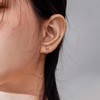 TIFLA Round Ball Earrings, Women's, 925 Silver, Hooks, Binaural Pair,