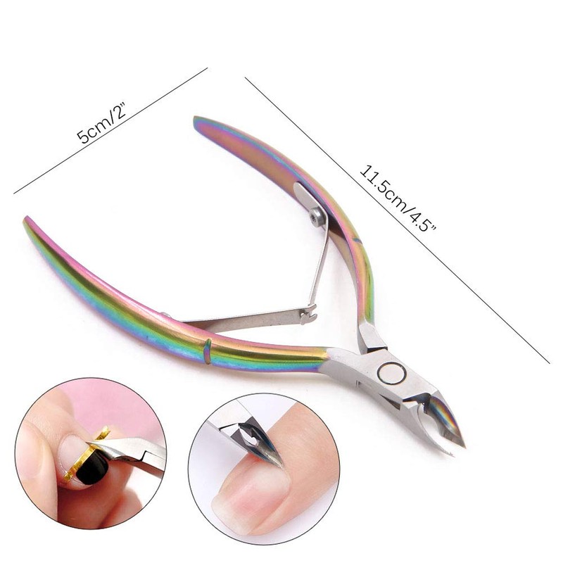 Cuticle Pusher Remover Kit, Cuticle Nipper, Triangle Cuticle Peeler Scraper