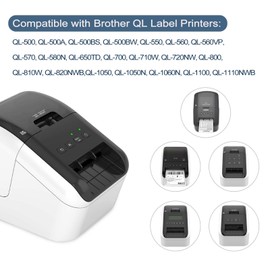 Meritom 2Roll Compatible for Brother DK-22205 62mm x 30.48m Continuous Length Paper Labels Black on White for Brother P-Touch QL-1110NWB QL-1100 QL1050 QL1060N QL500 QL550 QL560 QL570 QL-580 QL-700