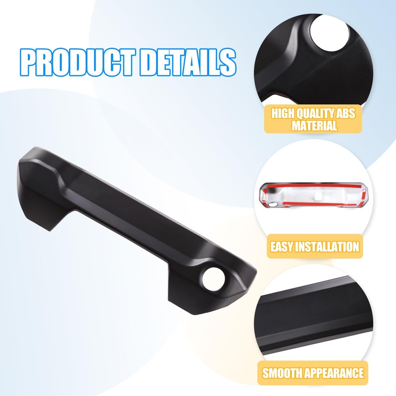 LLKUANG ABS Car Tailgate Handle Decorative Cover Fit for Toyota