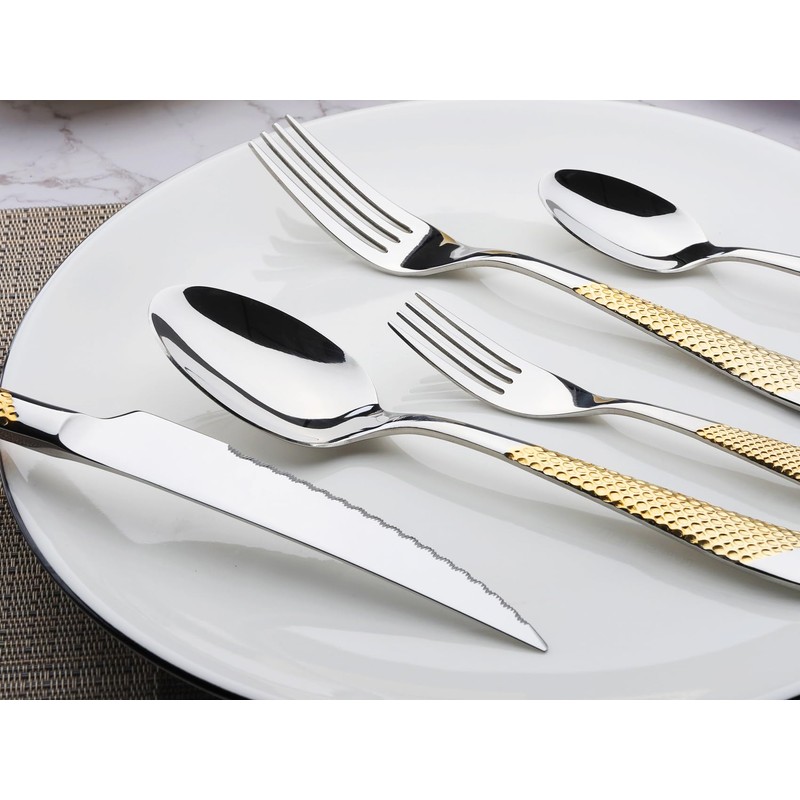 40-Piece Silverware Set Stainless Steel Flatware Set Service for 8