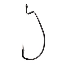 Lazer Trokar Magworm Hook, Plat Black, Size: 3/0