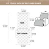 Genina Waterproof Oversized Recliner Chair Covers - 100% Protection, Non-Slip,