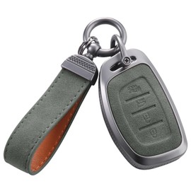 YO&YOYE for Hyundai Key Fob Cover, Full Protection Key Case Shell Compatible with Hyundai Elantra Ioniq Sonata Tucson Elantra GT (Model1,4 Buttons, Green)