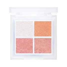 Eyeshadow Palette, 4 Color Palette, Thai Cosmetics, Eye Palette, Eye Shadow Base, Matte Palette, Glitter (#02 Dust of Snow)