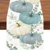 CHAROUP 13x72 Inch Pumpkins Fall Table Runner Autumn Kitchen Dining
