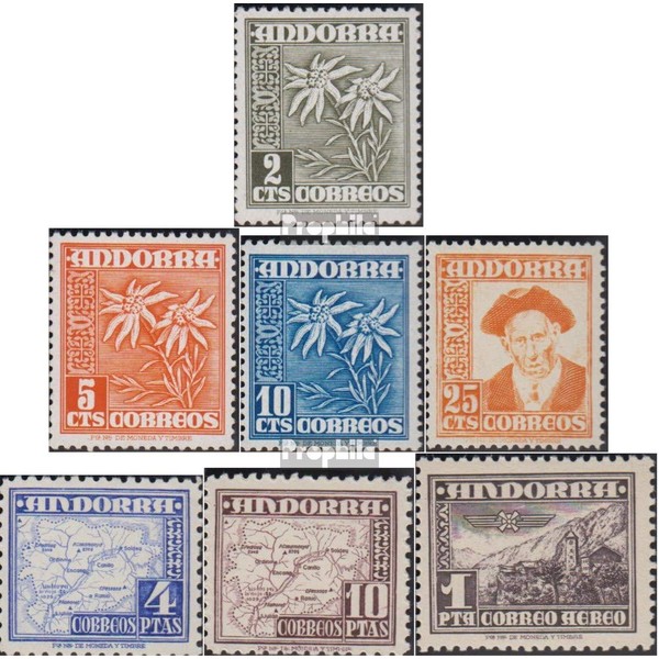Andorra - Spanish Post 52-58 (complete.issue.) Volume 1951 completeett unmounted