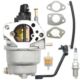 Newnessai 0H9838D100 Carburetor Tune Up Kit, Replacement for Generac 420cc Generator Carburetor (with Gasket Set Spark Plug Fuel Filter Fuel Line)