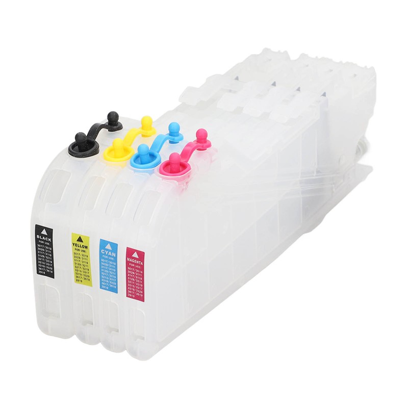 4Pcs Ink Cartridge Set Lengthen Refill Inkjet Printer Replacement Magenta