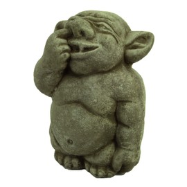 Ogre Garden Statue Picking Nose Concrete Troll Sculpture