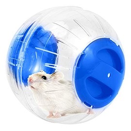New Cute Hamster Running Ball 4.72 Inches Crystal Ball for Hamsters Small Silent Exercise Wheel Small Animals Cage Accessories Small Animal Pet Toys Ball Mouse Ball (Blue)