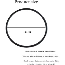 Unbranded (1 Pair) Wheelchair Rear Wheel Replacement Tire, Wheelchair Tire, 24 "X 1" Unive