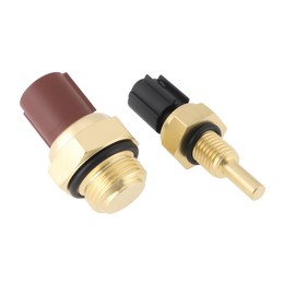 eMagTech 2Pcs Car Fan Switch Coolant Temp Sensor 37760-P00-004 37870-PNA-003 Compatible with Honda Civic 2009-2011
