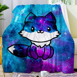 Fox Blanket Ultra Soft Flannel Fox Throw Blanket Fox Gifts for Women Girls Boys Kids Adults 50" X40"