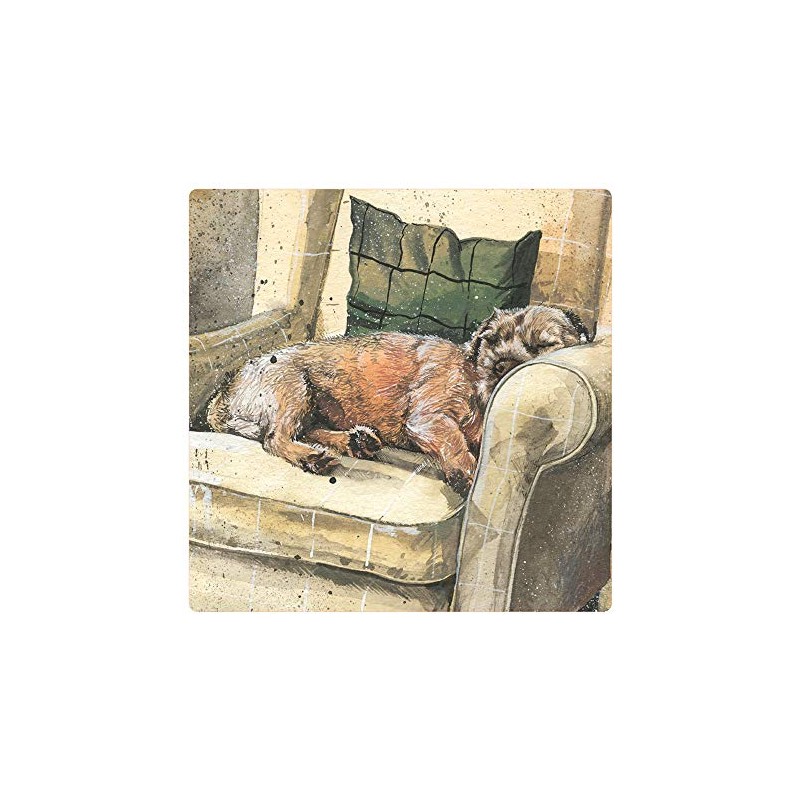 ALEX CLARK Walter Border Terrier Dog Fridge Magnet - Sleeping