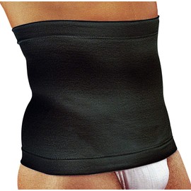 MANIFATTURA BERNINA Sana 5511027 Belly Band Figure-Shaping Elastic Abdominal Bandage Waist Band Made of Cotton Height 27 cm, black