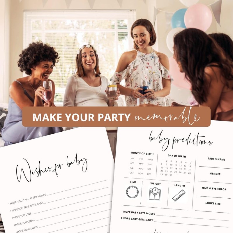 30 Baby Predictions & Advice Cards for Baby Shower Games