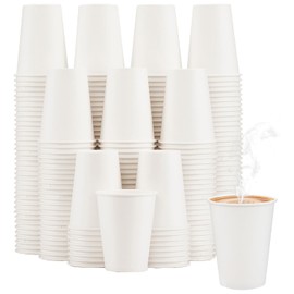 Lamosi Paper Cups 10 oz - 240 Pack, 10 oz Disposable Coffee Cups, Hot/Cold Beverage Drinking Cups for Water Juice or Tea, Perfect for Office Party Home Travel