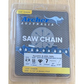 Archer 20" Chainsaw Chain Blue Max 52209 .325 .050 Gauge 76DL Replaces 20LPX076G