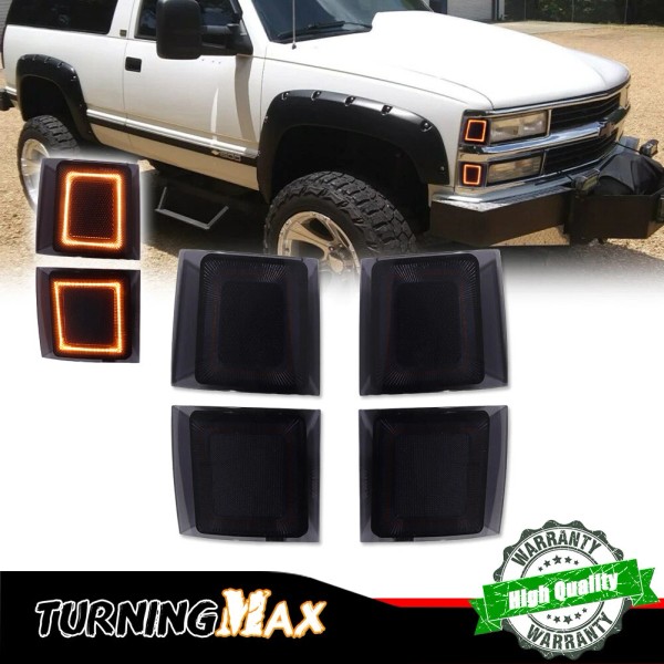 GTINTHEBOX 4PC Smoke LED Corner Light Side Marker Lights For