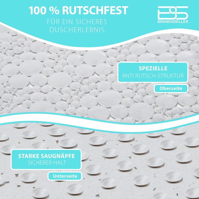 Brandsseller Bath Mat 67 x 37 cm Bath Mat Non-Slip