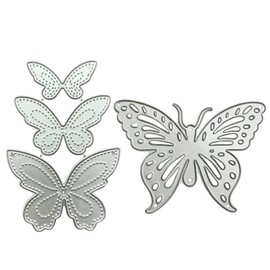 2 Pieces Butterfly Cutting Dies Butterfly Metal Embossing Stencil Cutting Dies Butterfly Cutting Mould Used to Make DIY Photo Album Scrapbook Decoration