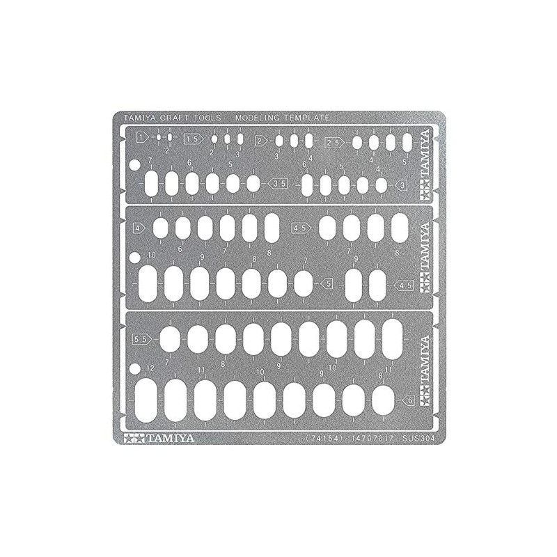 Tamiya 74154 Craft Tool Series No. 154 Modeling Template (Oval