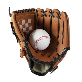 Sports Kids Baseball Gloves Durable Soft Leather Batting Glove Thickening Pitcher Softball Gloves Training Practice Competition Gloves for Boys Girls